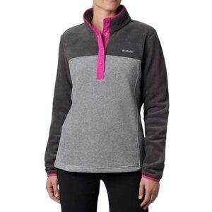 Columbia Women Benton Springs 1/2 Pullover AL1302 Light Grey Heather/Shark